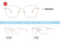 Metal women's frame for glasses with spring hinges MW2045