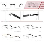 Оправа металлическая безободковая на винтах мужская с флексом LE6197-DA