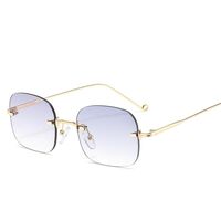 Metal rimless sunglasses with UV400 protection 2945-GT