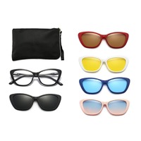 Оправа El Dorado с комплектом поляризационных солнцезащитных насадок (клипон) на магните 2345D (5 штук)