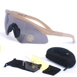 Safety shockproof tactical goggles +3 caps 2.3MM套装