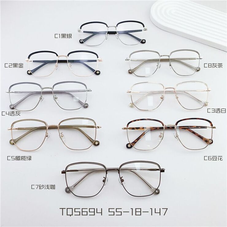 Hybrid metal + TR90 frame, with Blue Block coating SANTA TQ5694