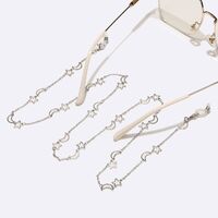 Metal non-slip chain, with star and moon, for glasses and masks GL1537