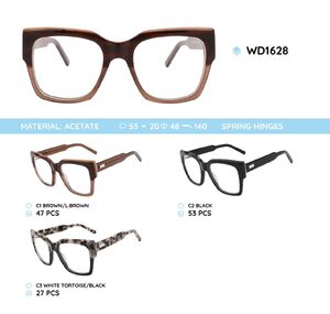 Plastic acetate eyeglasses frame with spring hinges WD1628