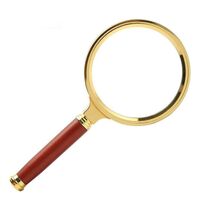 Magnifier, magnifying glass with handle S木柄60mm-XX, diameter: 60 mm, magnification: 5X