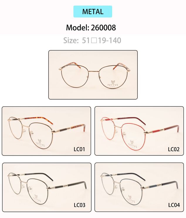 Metal eyeglasses frame for men 260008 (item in stock)