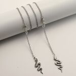 Silver-colored metal non-slip chain, with snake pendant, for glasses and masks GL1874