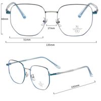 Metal frames with Blue Ray Cut lenses MAMO F99015