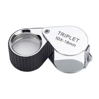 Folding magnifier 7007D胶皮-XX, diameter: 18 mm, magnification: 10X