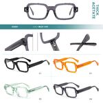Plastic frames for glasses, thick acetate Big City H2851