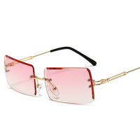 Солнцезащитные металлические безрамочные очки с защитой UV400 2889-GT