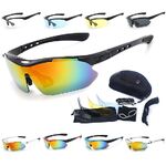 Safety shockproof sports PC lens goggles with 5 caps + frame for diopter lenses 骑行套装-0089PC