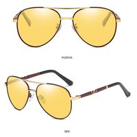 Очки металлические фотохромные с защитой от синего света 2813-GT