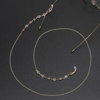 Metal non-slip chain, with glass beads, for glasses and masks GL615