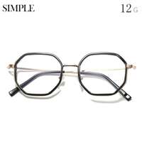 Metal eyeglasses for reading V6026 with blue ray cut protection, diopters from 0.00 to -6.00, not centered