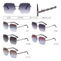 Rimless polarized metal sunglasses Leke S31832