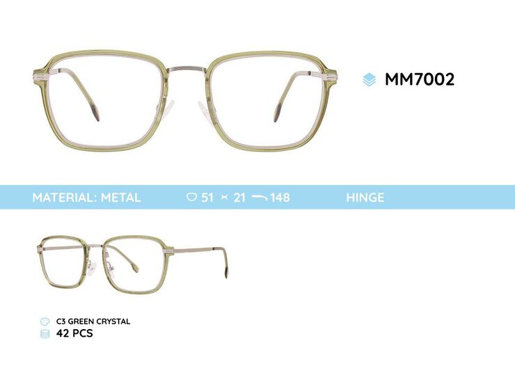 Metal men's frame for glasses MM7002