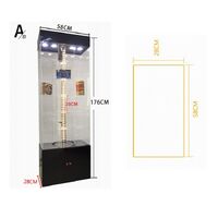 Acrylic floor rotating display stand for glasses, frames, cases and accessories 18006F-1, size 176 * 58 cm