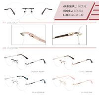 Оправа металлическая безободковая на винтах женская с флексом LE6218-DA