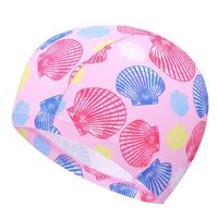Textile waterproof swimming cap for kids 儿童花色布帽-YU
