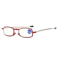Folding metal reading glasses G009 with Blue ray cut protection with case, diopters from +1.00 to +4.00, RMC=62-64