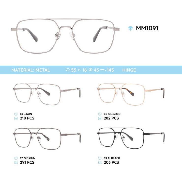 Оправа для очков металлическая мужская MM1091
