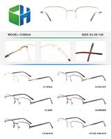 Metal nylor frame for men with spring hinges CH8844-DA