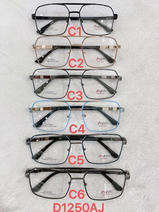 Metal frames for glasses with flex hinges Defile D1250AJ