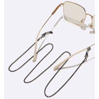 Black-colored metal non-slip chain, for glasses and masks GL1558