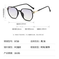 Солнцезащитные пластиковые TR90 очки с защитой UV400 9730-2-GT