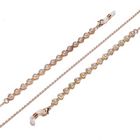 Glasses chain with colorful rhinestone balls GL1229