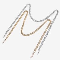 Metal non-slip chain set 2-piece, gold and silver thick, for glasses and masks GM014