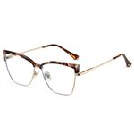 Combined frame (metal + TR90) or glasses with blue light protection, with spring hinges FA87267
