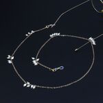 Metal non-slip gold chain, with freshwater deformed pearl, for glasses and masks GL916