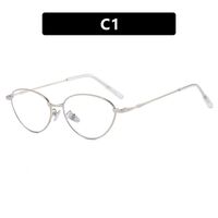 Metal glasses with blue light protection for women 606-6277-31301-PN