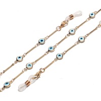 Set of two acrylic black and yellow glasses chain GL1352