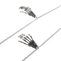 Металлическая нескользящая цепочка серебряного цвета, с костяной кистью, для очков и масок GL055