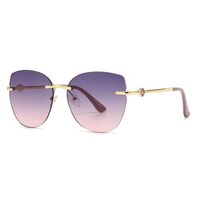Metal rimless retro sunglasses for women Elit 2529-EL