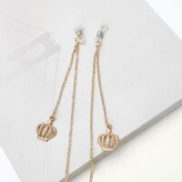 Металлическая нескользящая цепочка, золотая корона, для очков и масок GA022