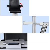 Рабочее место офтальмолога, комбинированный стол с кнопочным управлением + кресло S-550B, столешница 1020*480 мм 