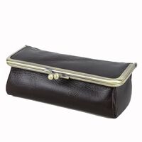 Eyeglasses genuine leather clutch bag with snap CF4014