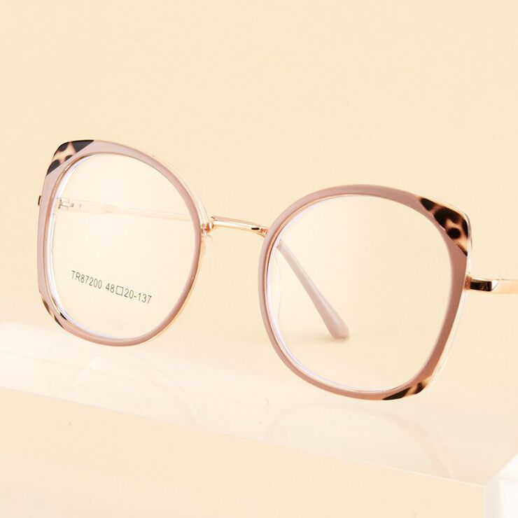 Combined frame (metal + TR90) or glasses with blue light protection, with spring hinges FA87200