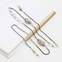 Gold-colored metal non-slip chain, with gold pearl, for glasses and masks GL1016