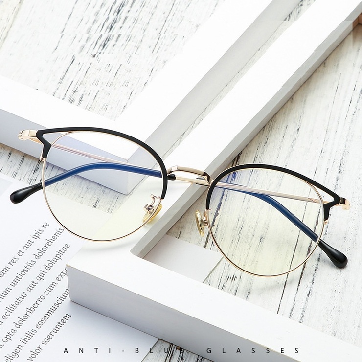 Blue Block metal TR90 glasses with blue light protection F2105