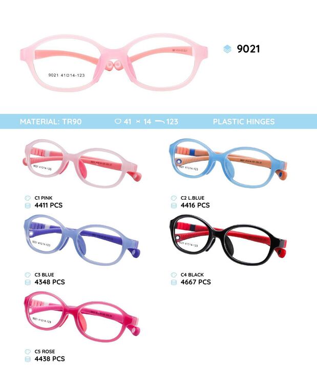 TR90 plastic eyeglasses frame for kids 9021