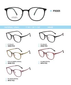 Plastic Ultem eyeglasses frame P3003