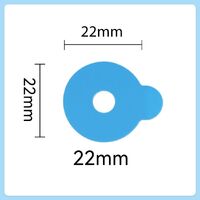 Липкий сегмент (липучки, слиперы, противоскользящие накладки для блокировки) для линз, синий цвет, материал полиэтилен, 1000 штук, NY-0991