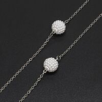 Metal non-slip chain, with pearls, for glasses and masks GL505