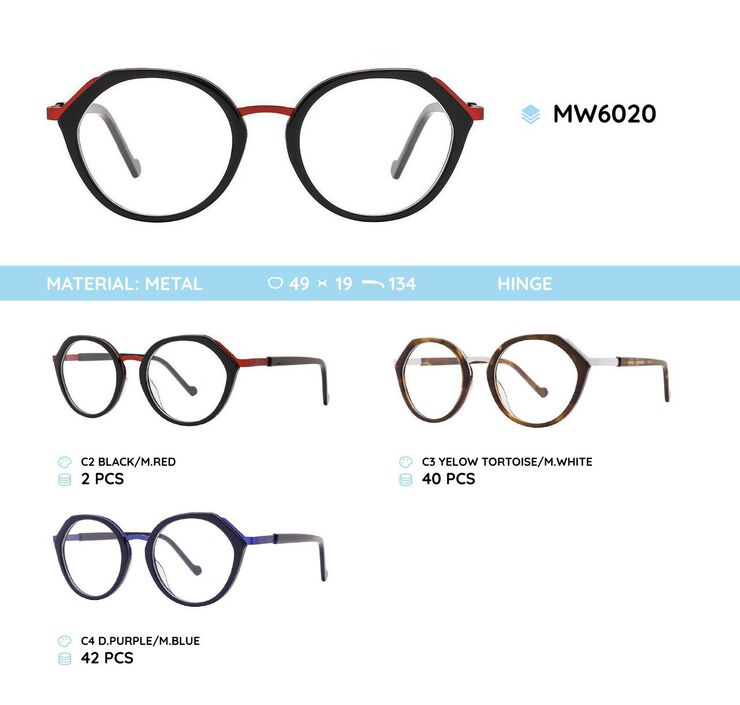 Metal women's frame for glasses MW6020