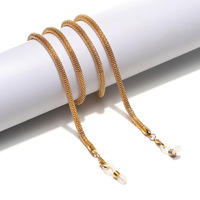 Stainless steel glasses chain with hearts and stars GL1309